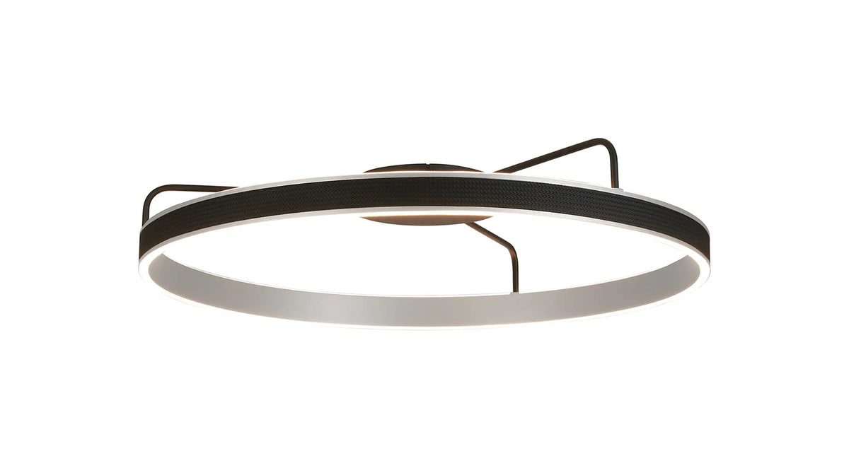 Fabula Alina Round Ceiling Light – Black & Antique Silver 81 cm