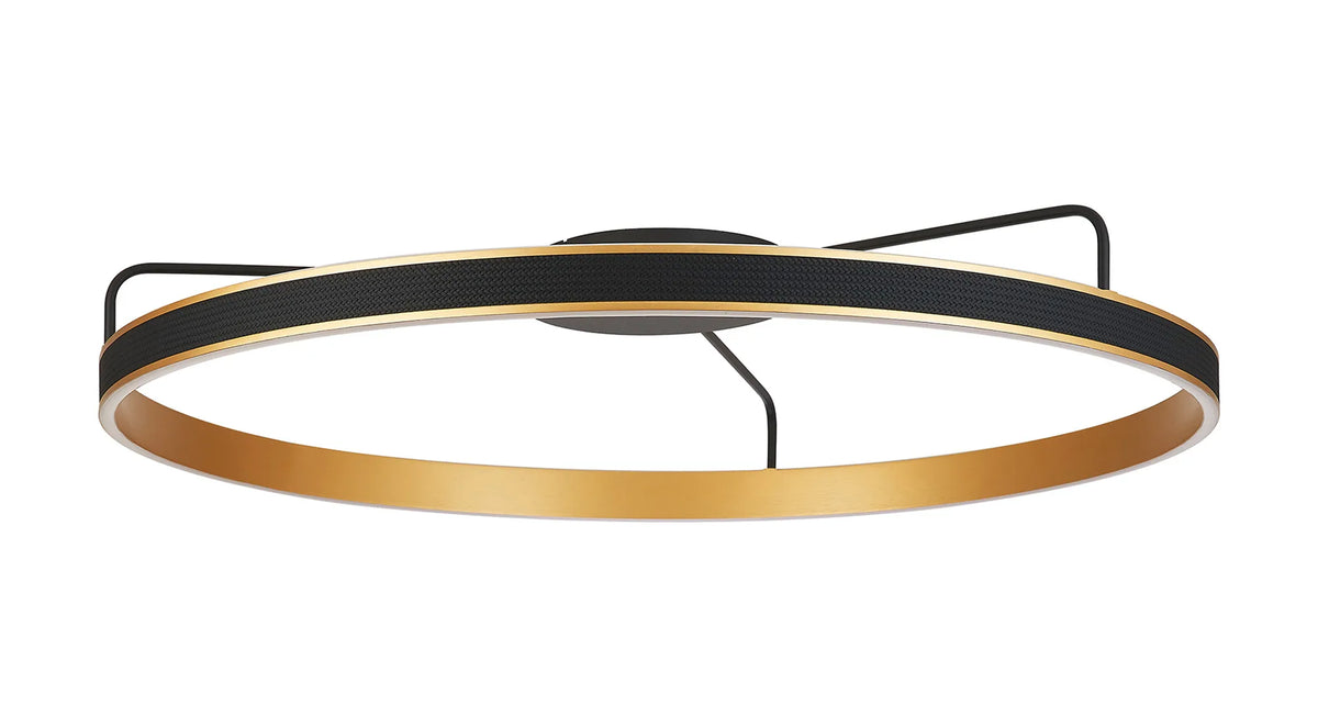 Fabula Alina Round Ceiling Light – Black & Brushed Gold