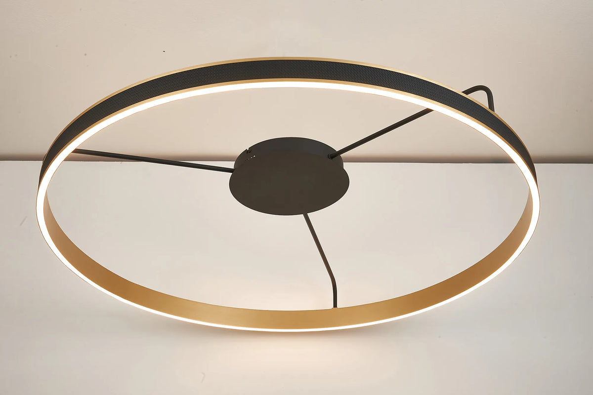 Fabula Alina Round Ceiling Light – Black & Brushed Gold