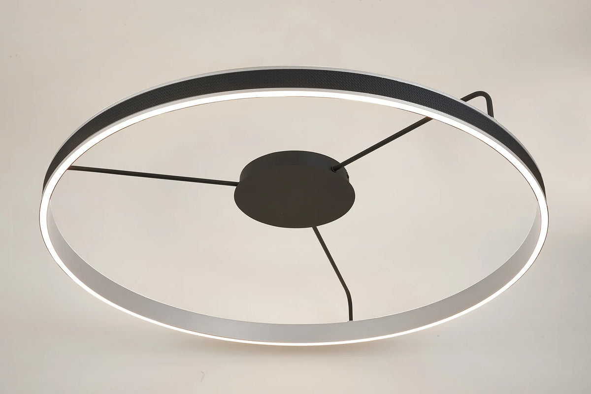 Fabula Alina Round Ceiling Light – Black & Antique Silver
