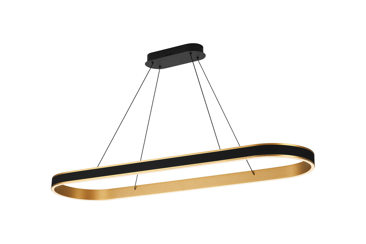 Fabula Alina Squoval Pendant Light – 121 cm – Black & Brushed Gold 121 cm