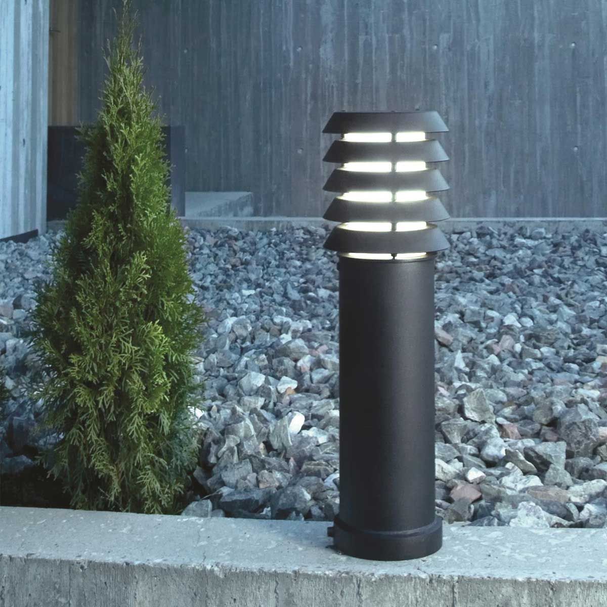 Norlys Alta Single Medium Bollard - Black