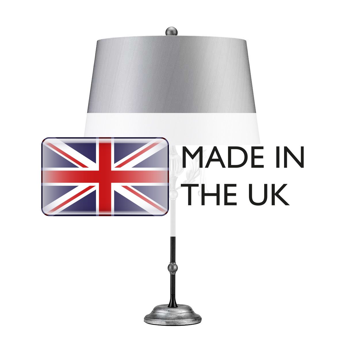 Elstead Amarilli Single Table Lamp - Black & Silver