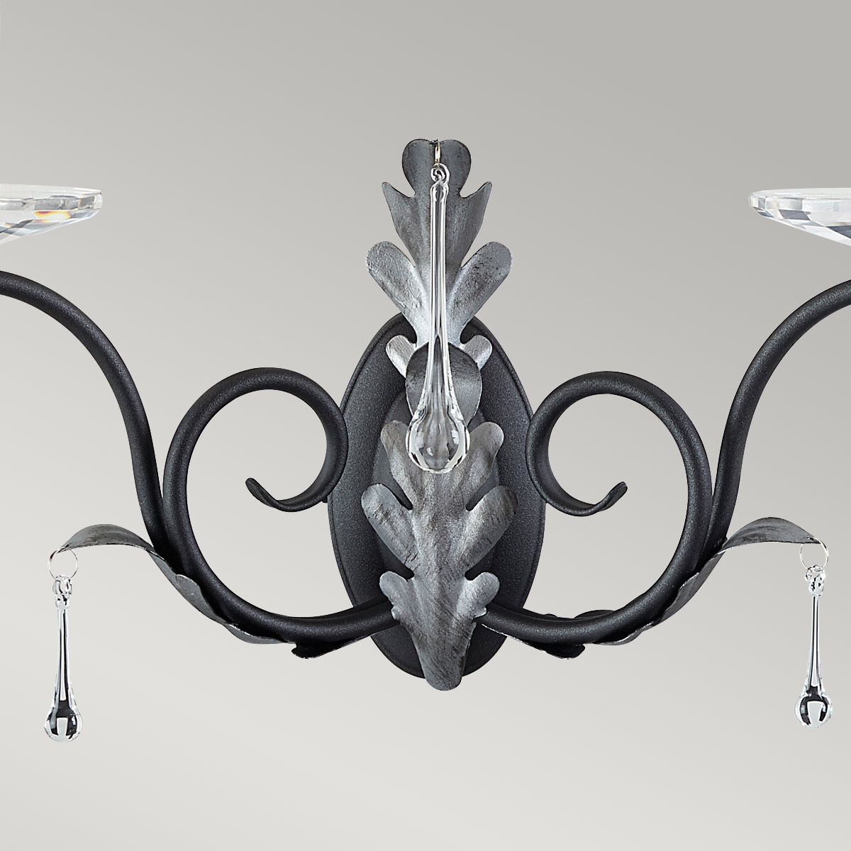 Elstead Amarilli 2 Light Wall Light - Black & Silver