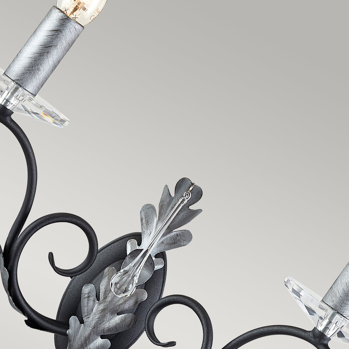 Elstead Amarilli 2 Light Wall Light - Black & Silver