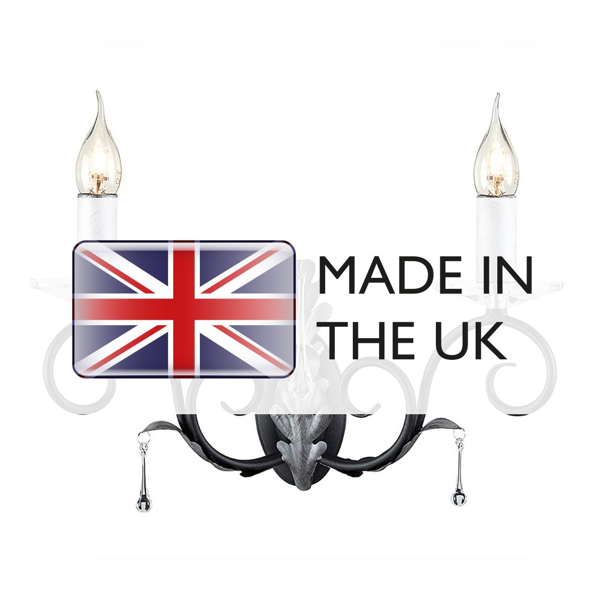 Elstead Amarilli 2 Light Wall Light - Black & Silver