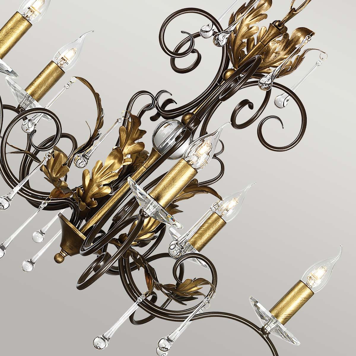 Elstead Amarilli 5 Light Chandelier - Bronze & Gold