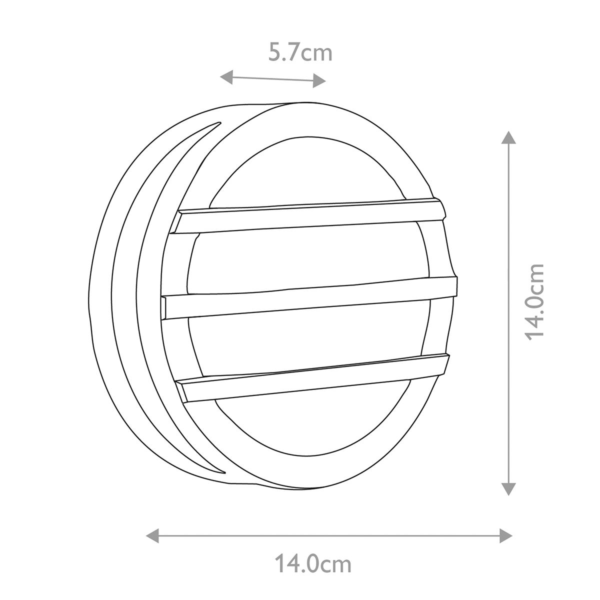 Elstead Ano 2W Single Wall/Ceiling Lantern - Graphite
