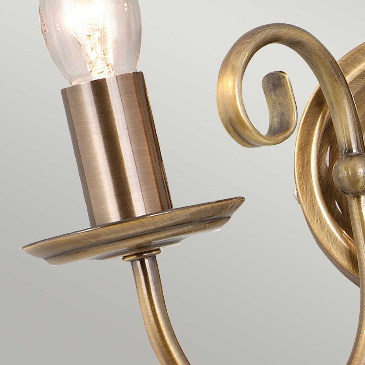 Elstead Artisan 2 Light Wall Light - Aged Brass