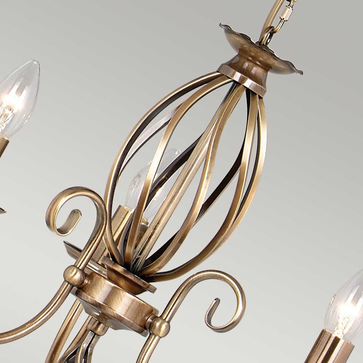 Elstead Artisan 3 Light Chandelier - Aged Brass