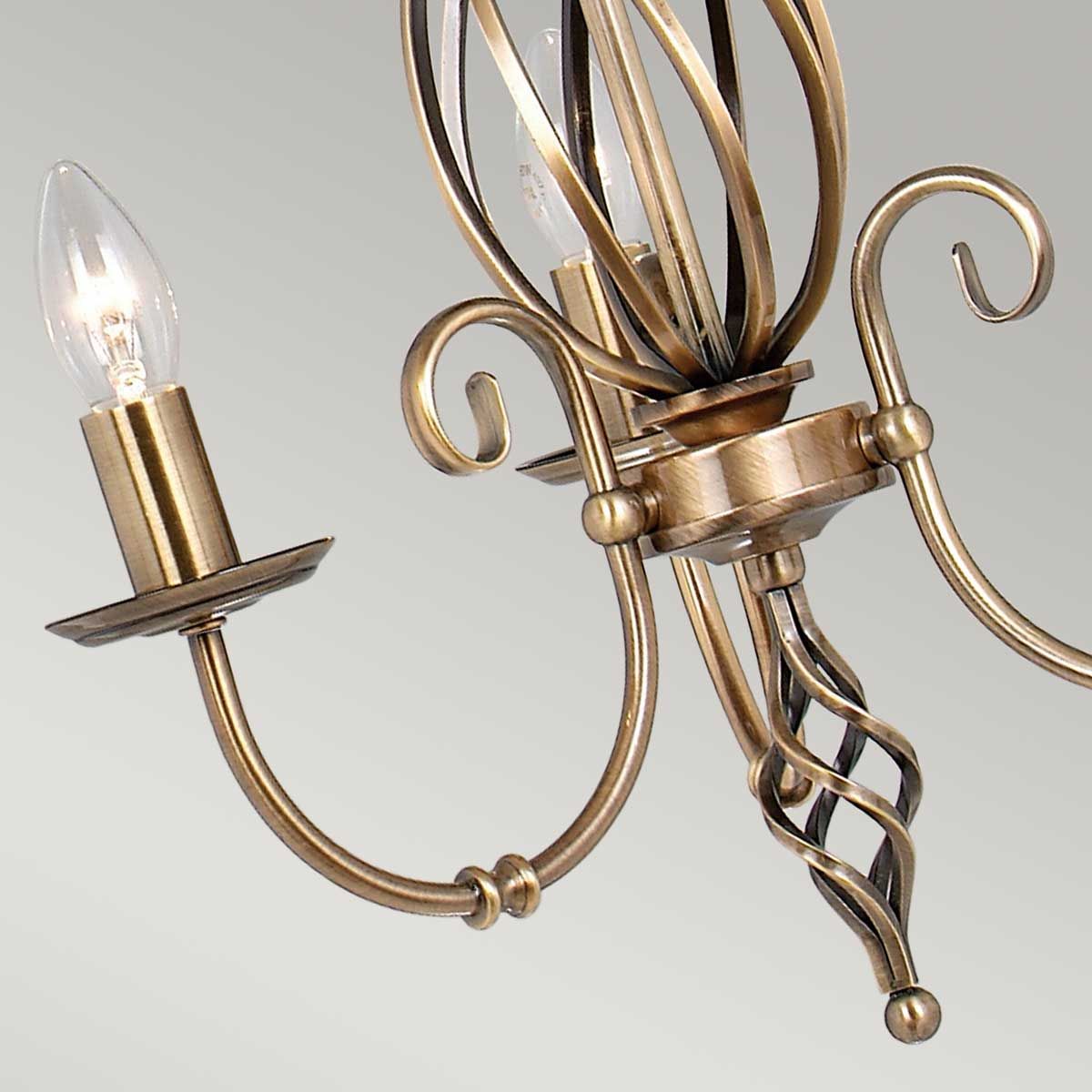 Elstead Artisan 3 Light Chandelier - Aged Brass