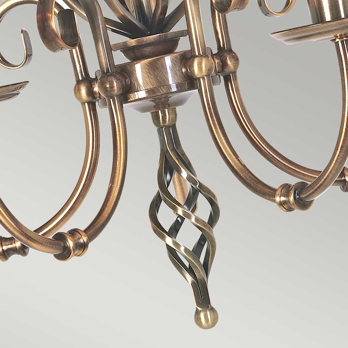 Elstead Artisan 5 Light Chandelier - Aged Brass
