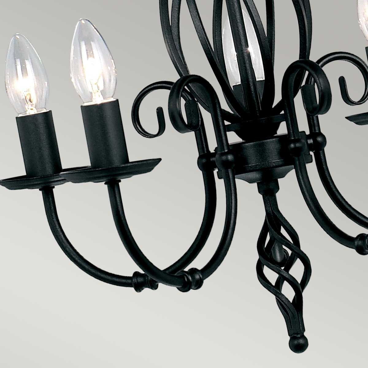 Elstead Artisan 5 Light Chandelier - Black