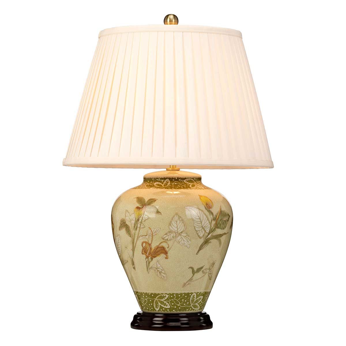 Elstead Arum Single Table Lamp - Aged Brass