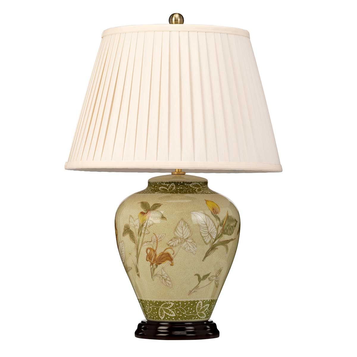Elstead Arum Single Table Lamp - Aged Brass