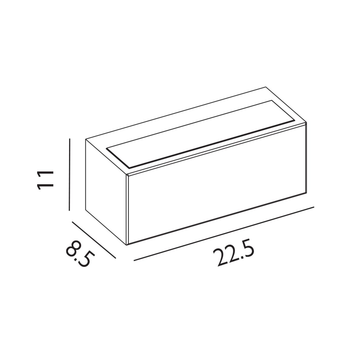 Norlys Asker Single Up and Down E27 Wall Light - Graphite