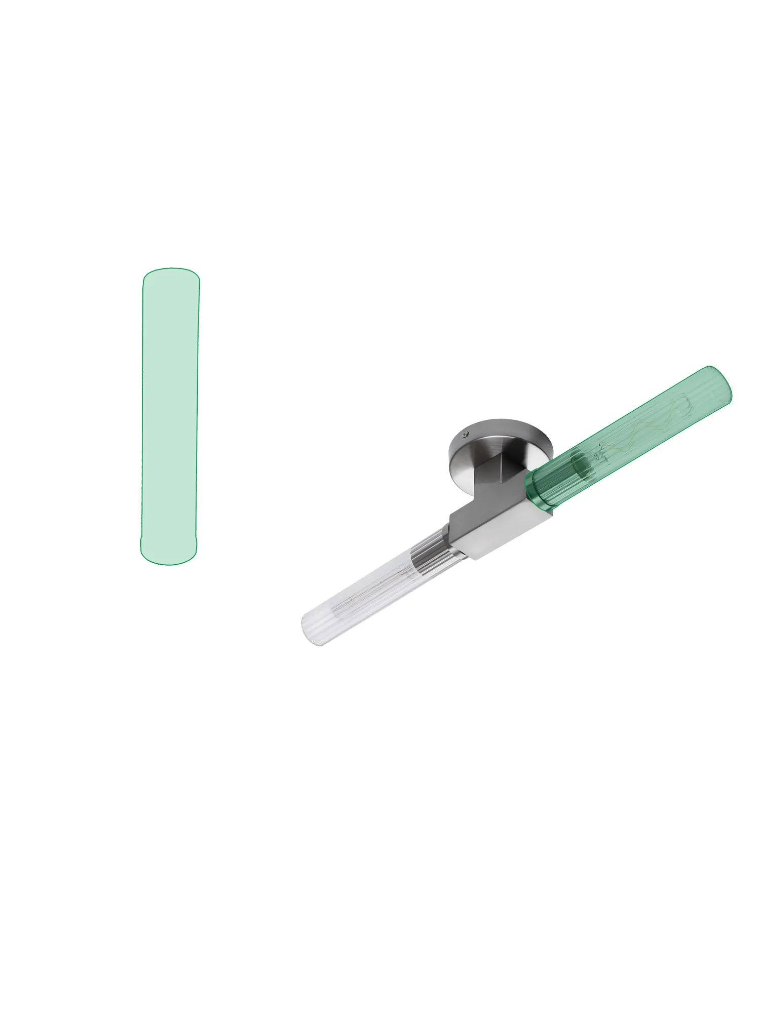 Beech Tree Replacement Shade - Clear Glass & Satin Nickel Trim