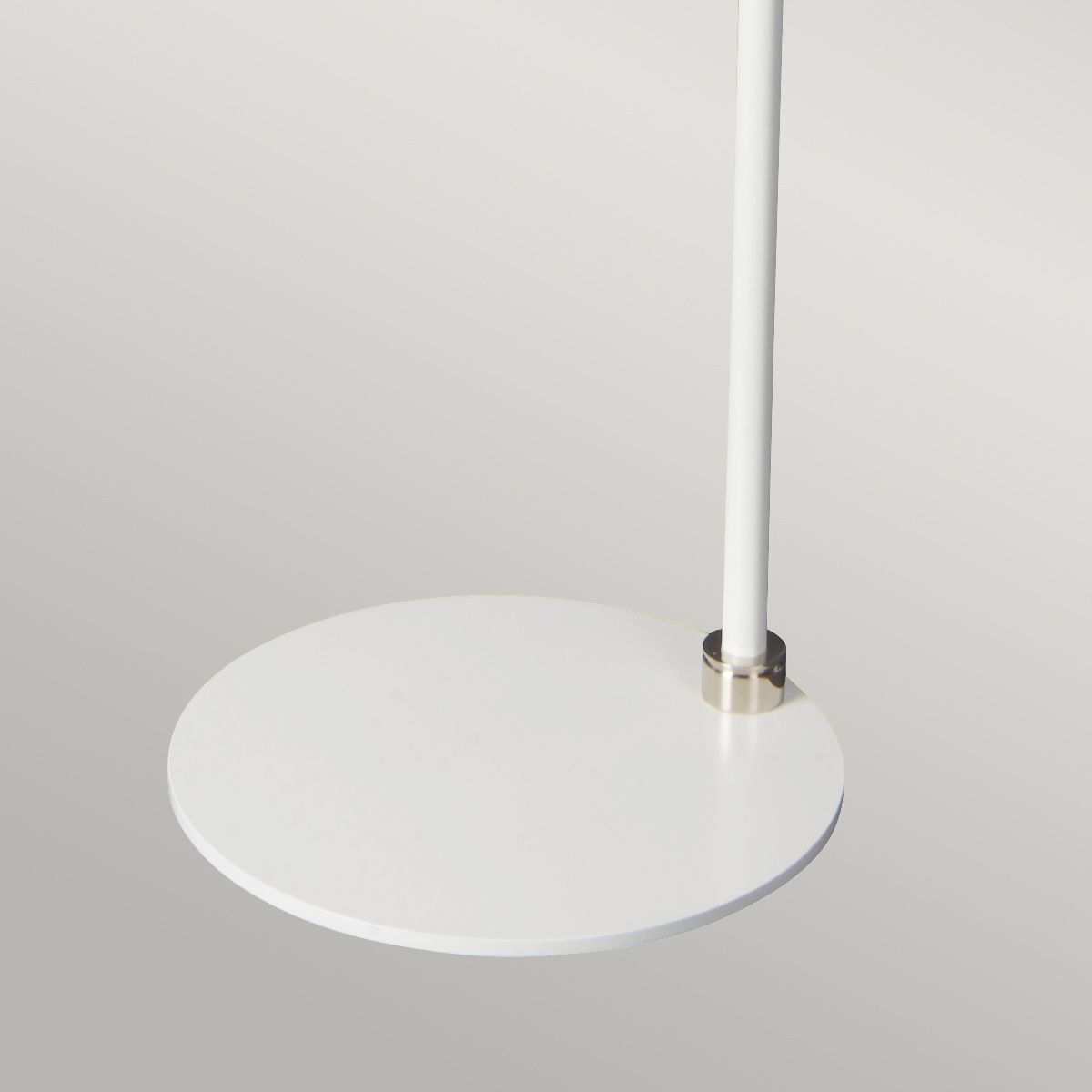 Elstead Balance Single Floor Lamp - White & Polished Nickel