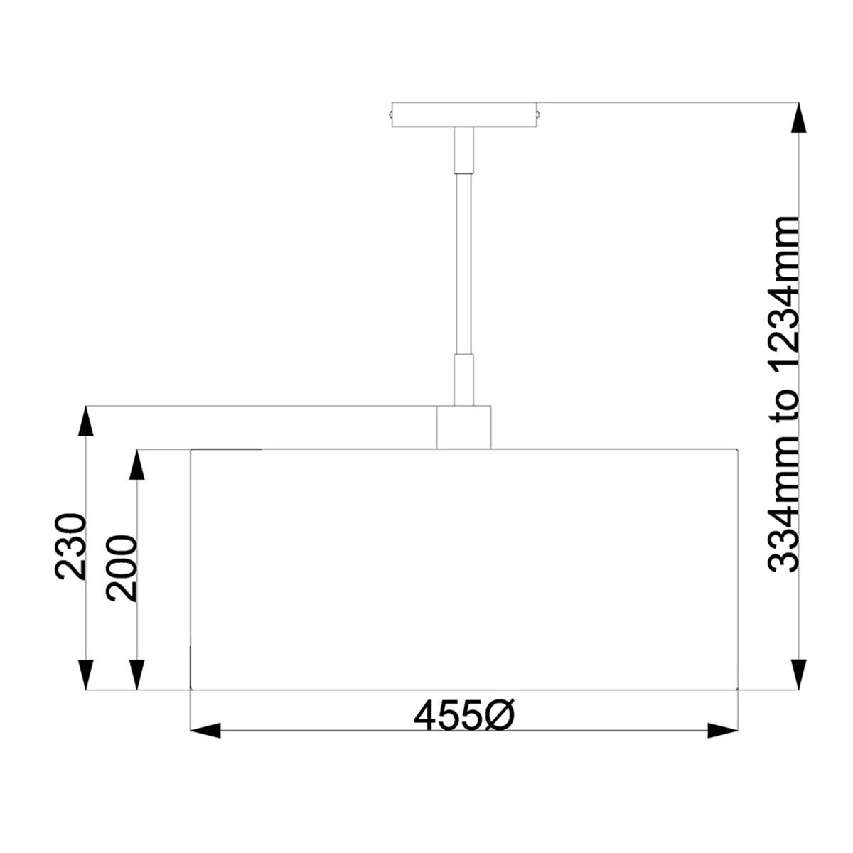Elstead Balance 1 Light Pendant - Black & Polished Nickel