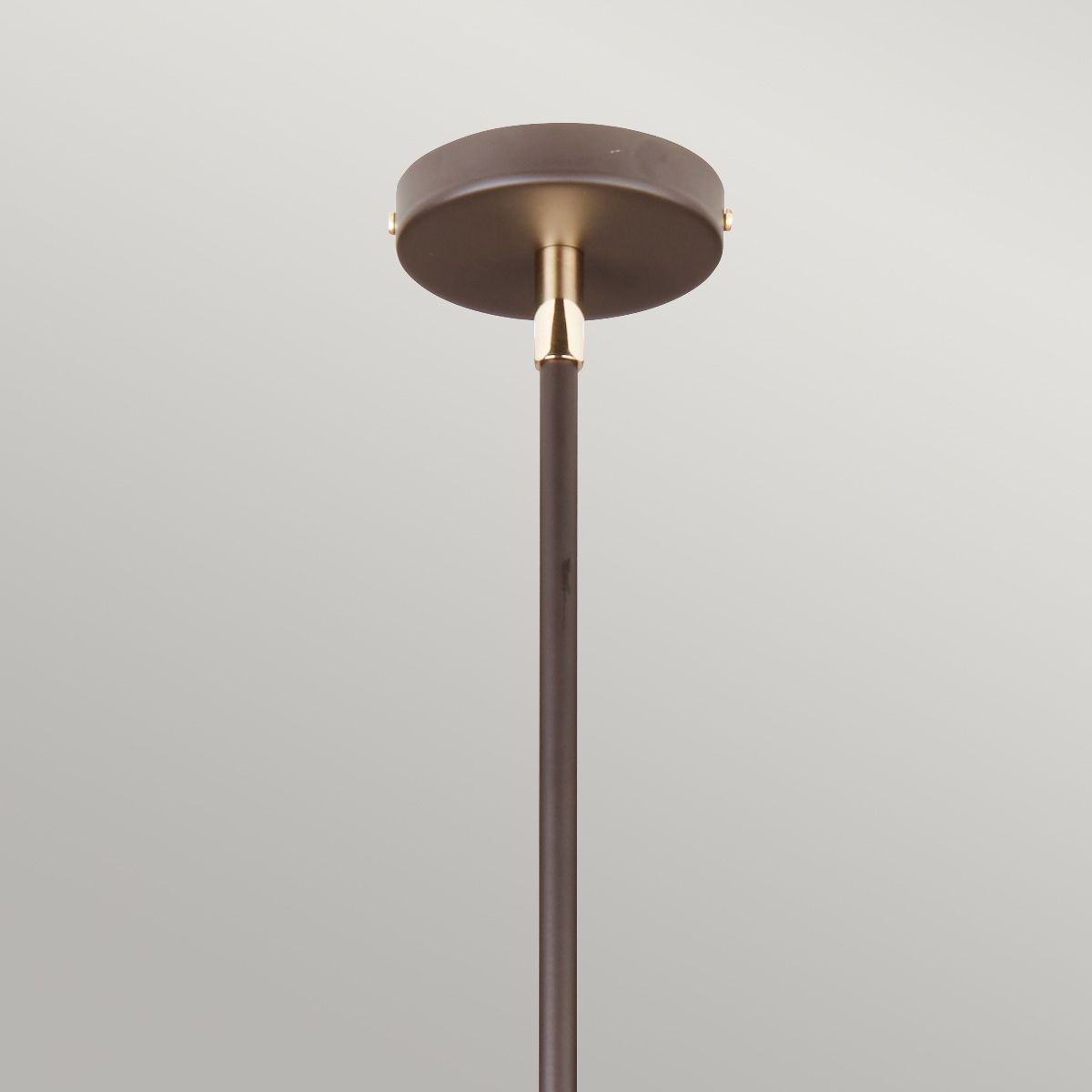Elstead Balance Single Pendant - Brown & Polished Brass