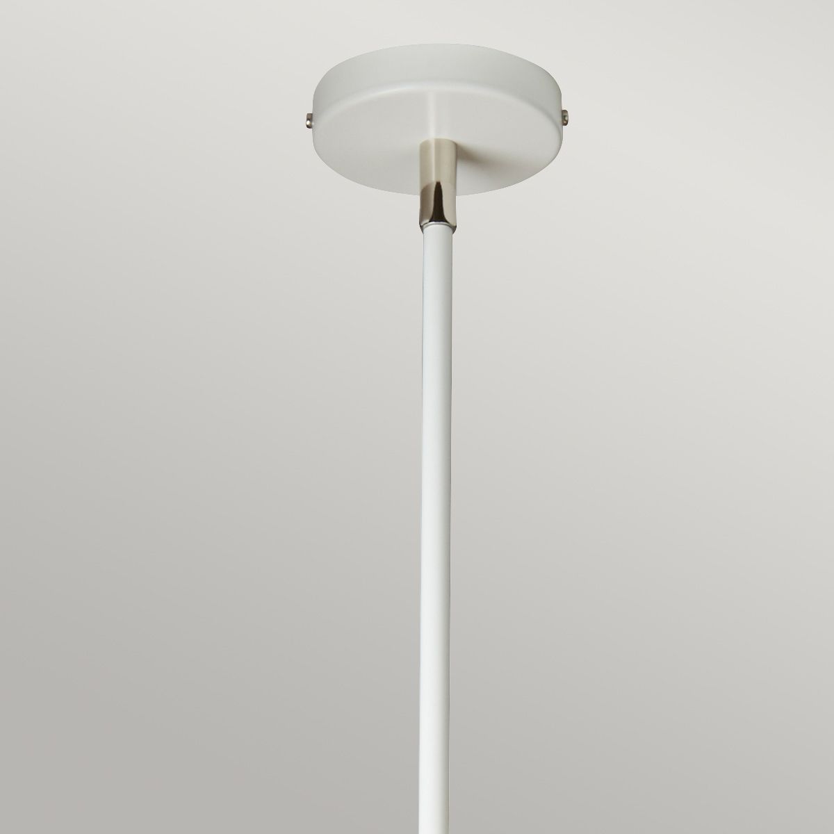 Elstead Balance Single Pendant - White & Polished Nickel
