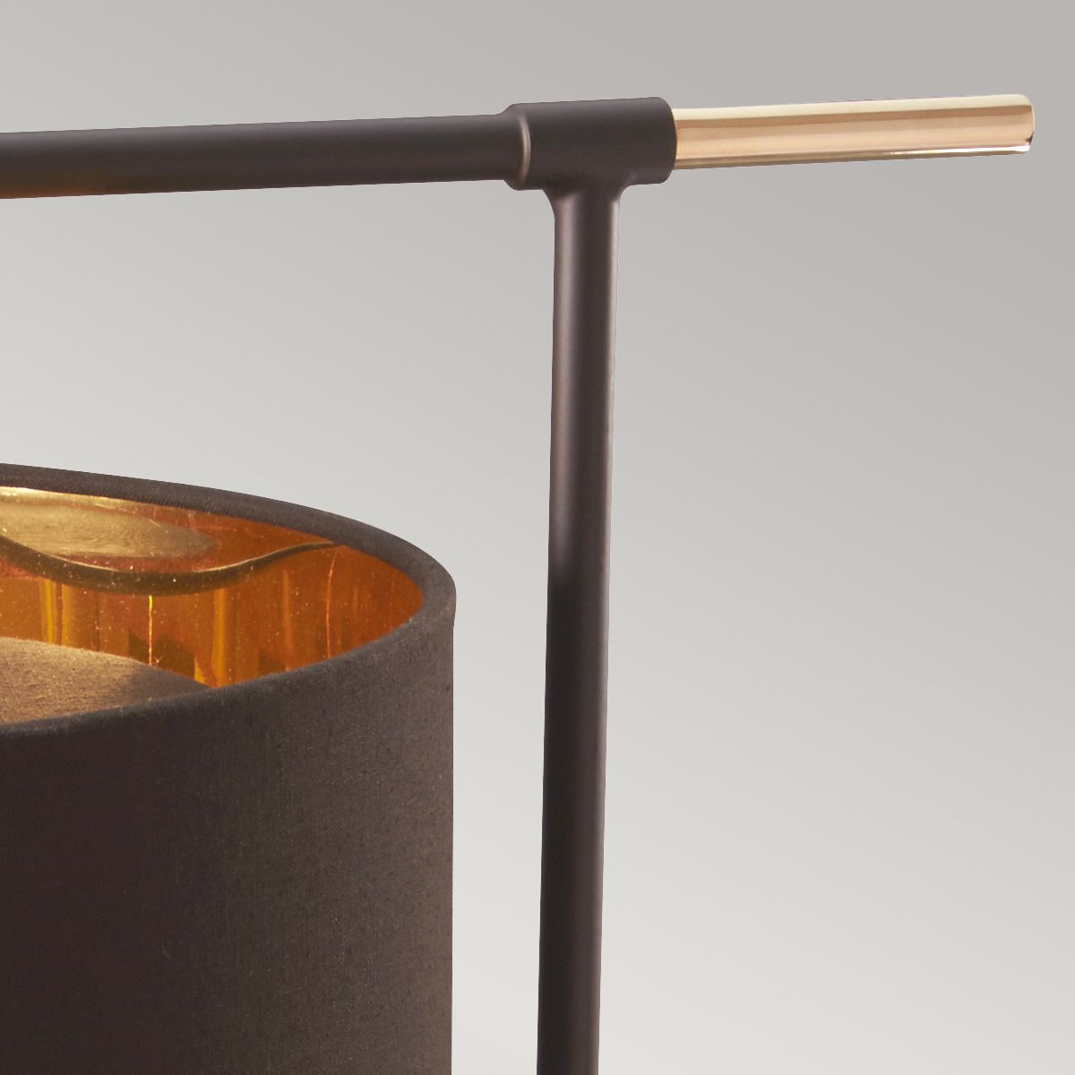 Elstead Balance Single Table Lamp - Brown & Polished Brass