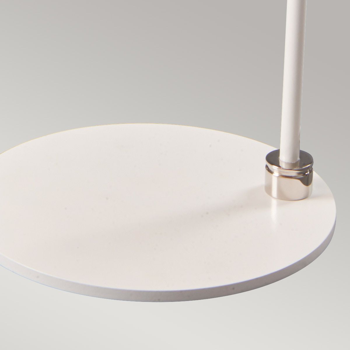 Elstead Balance Single Table Lamp - White & Polished Nickel