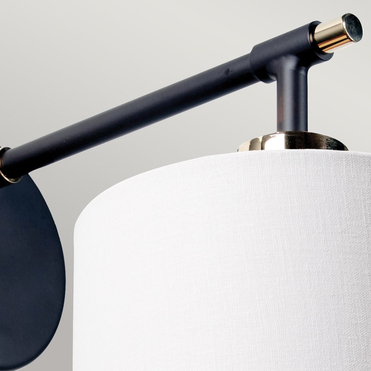 Elstead Balance 1 Light Wall Light - Black & Polished Nickel