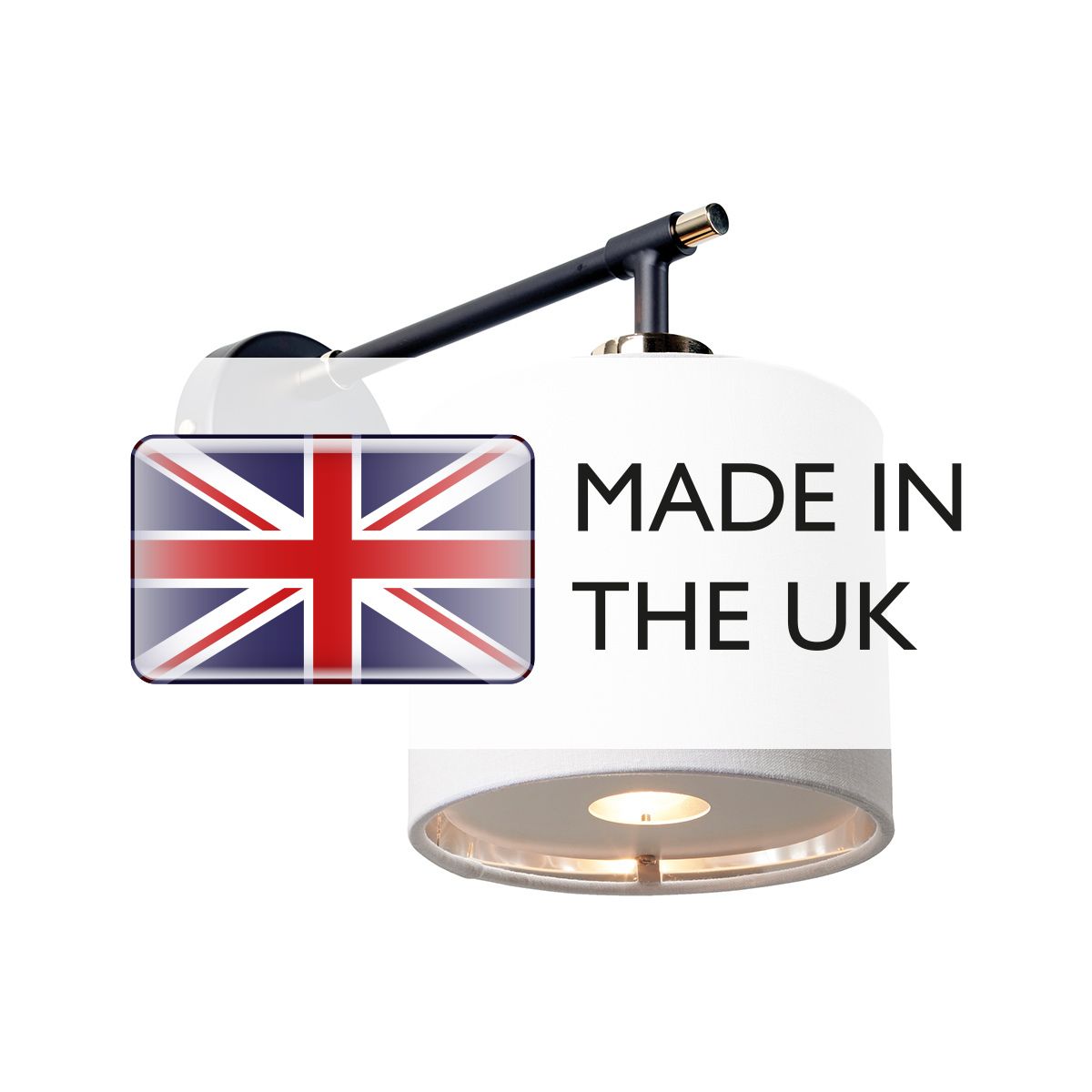 Elstead Balance 1 Light Wall Light - Black & Polished Nickel