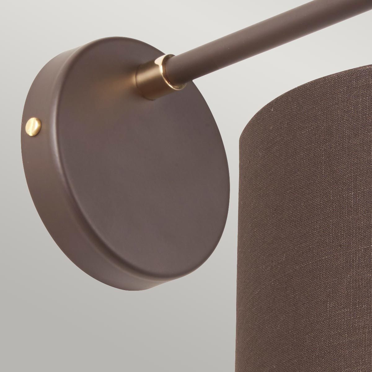 Elstead Balance Single Wall Light - Brown & Polished Brass