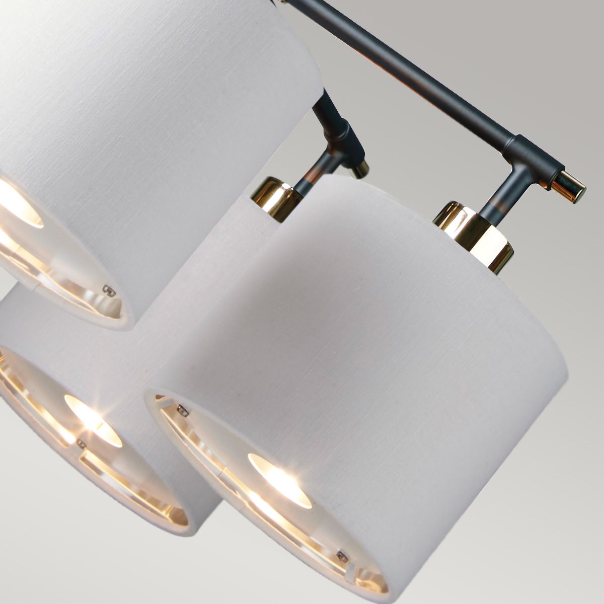 Elstead Balance 5 Light Chandelier - Black & Polished Nickel