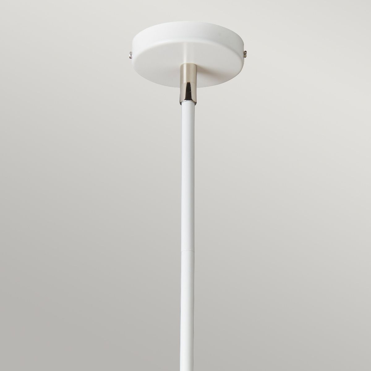 Elstead Balance 5 Light Chandelier - White & Polished Nickel