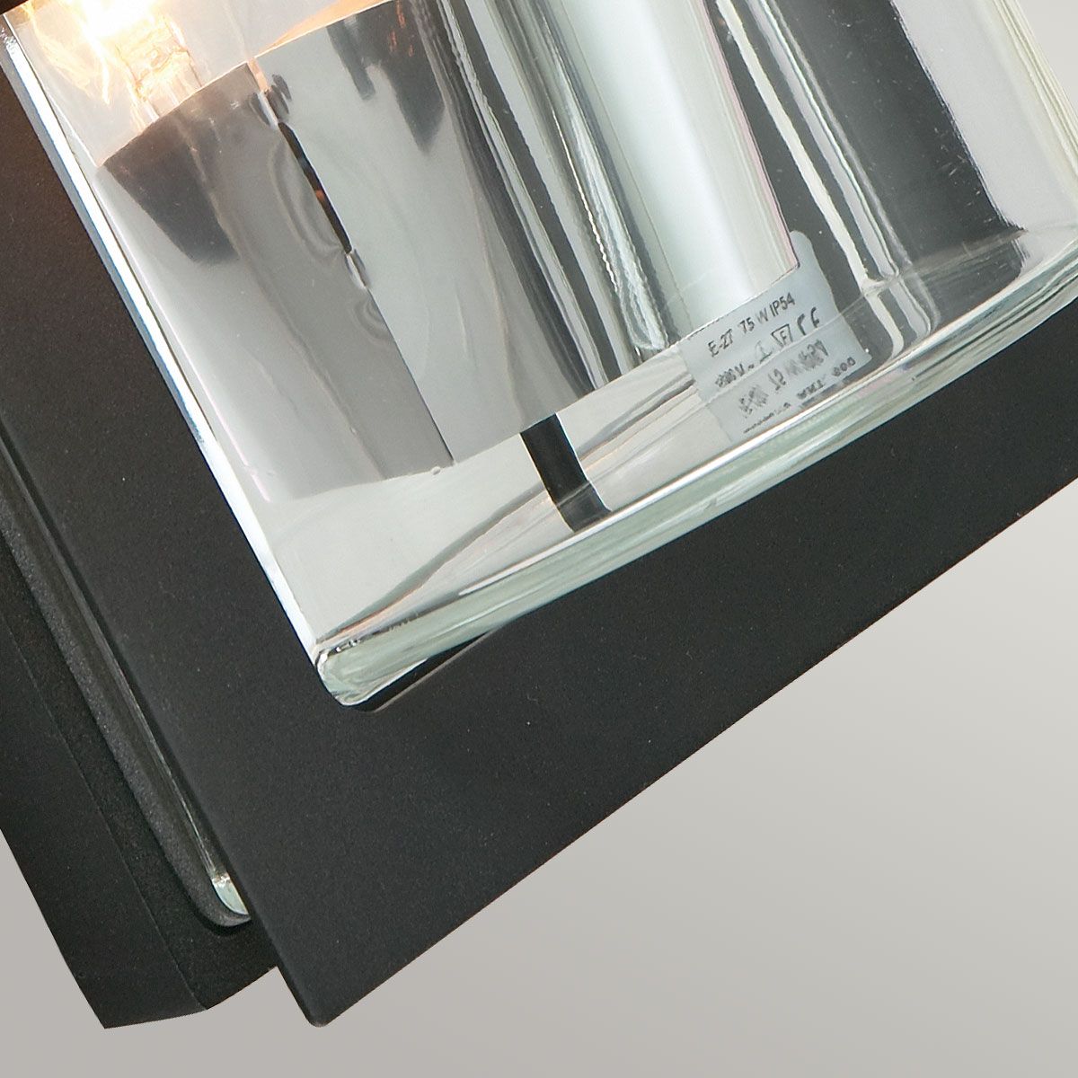 Norlys Basel Single Wall Lantern - Black with Clear Glass
