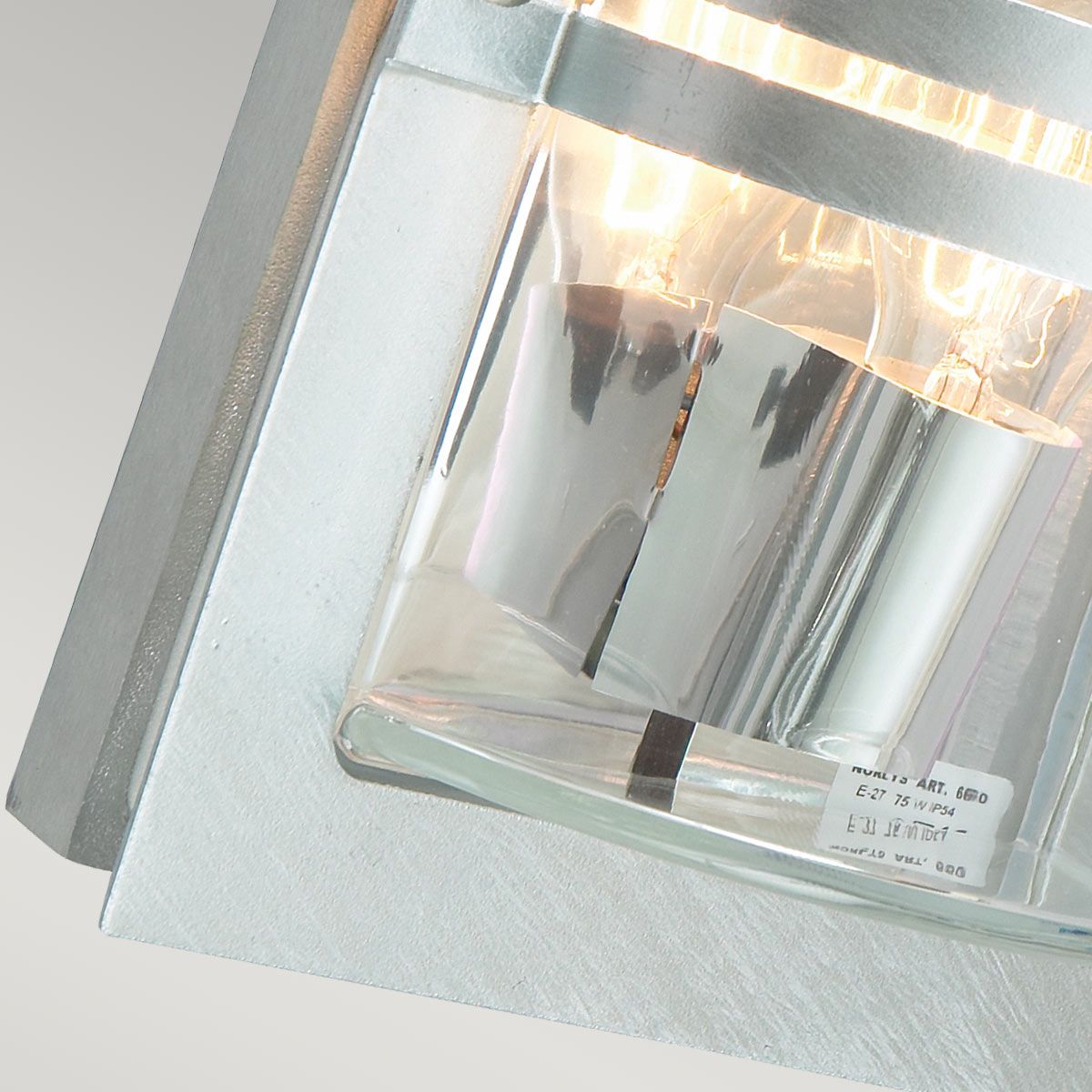 Norlys Basel Single Wall Lantern - Galvanised with Clear Glass