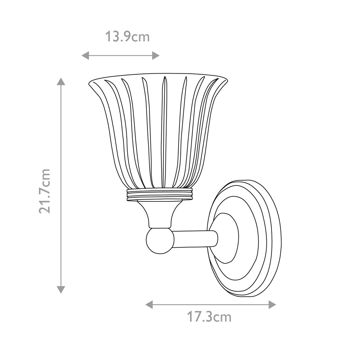 Elstead Austen Single Bathroom Wall Light - Polished Nickel