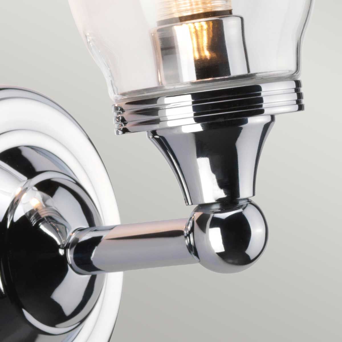 Elstead Austen Tall Single Bathroom Wall Light - Polished Chrome