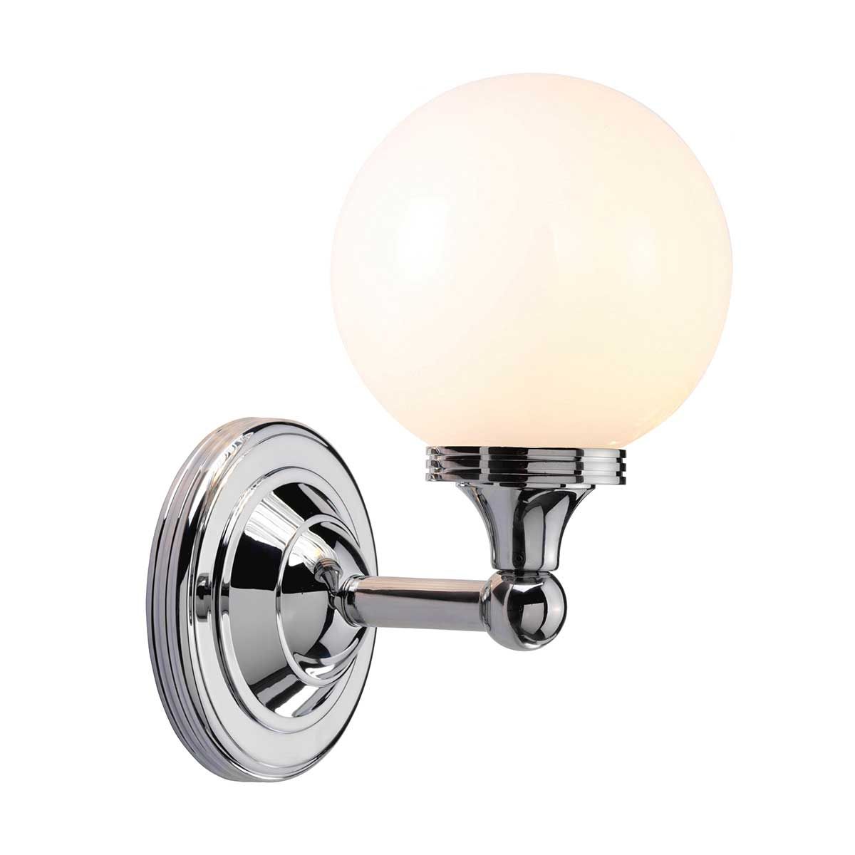 Elstead Austen Round Single Bathroom Wall Light - Polished Chrome