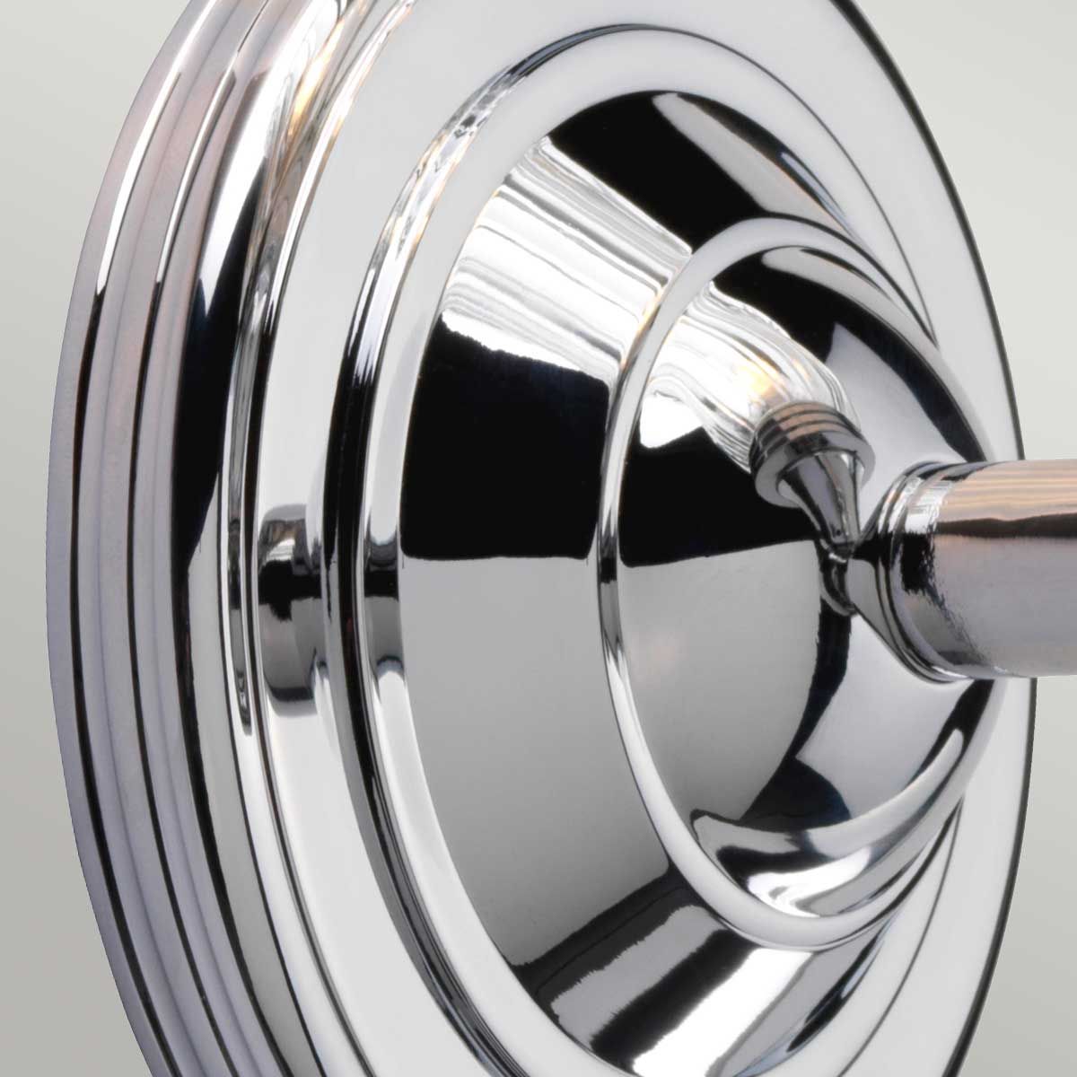 Elstead Austen Round Single Bathroom Wall Light - Polished Chrome