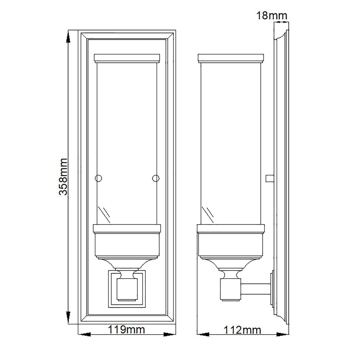 Elstead Cambridge Single Bathroom Wall Light - Polished Chrome