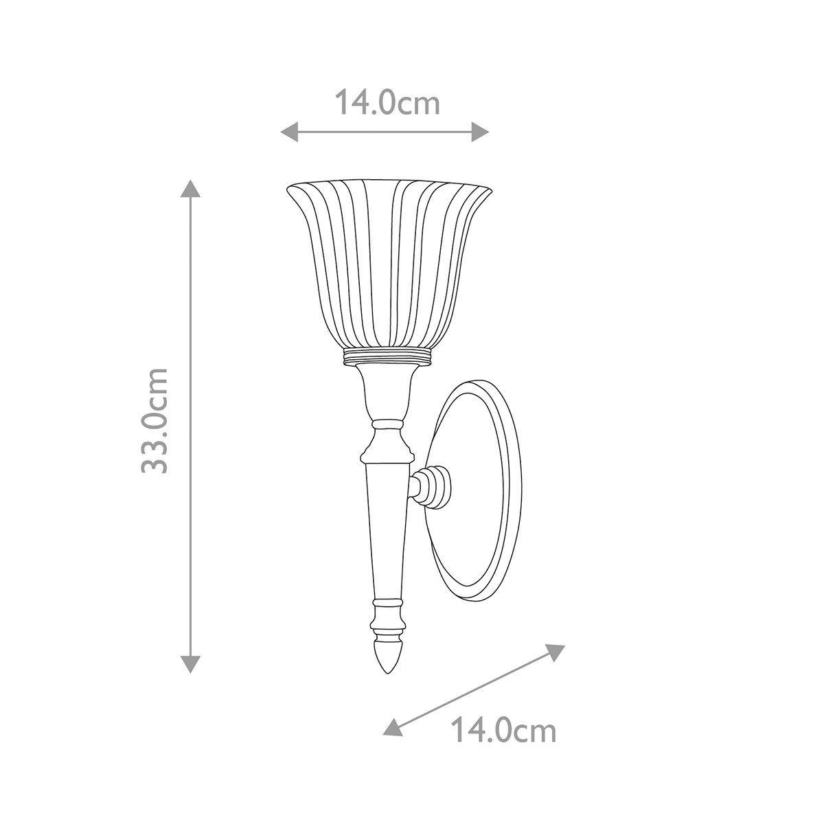 Elstead Dryden Single Bathroom Wall Light - Polished Brass