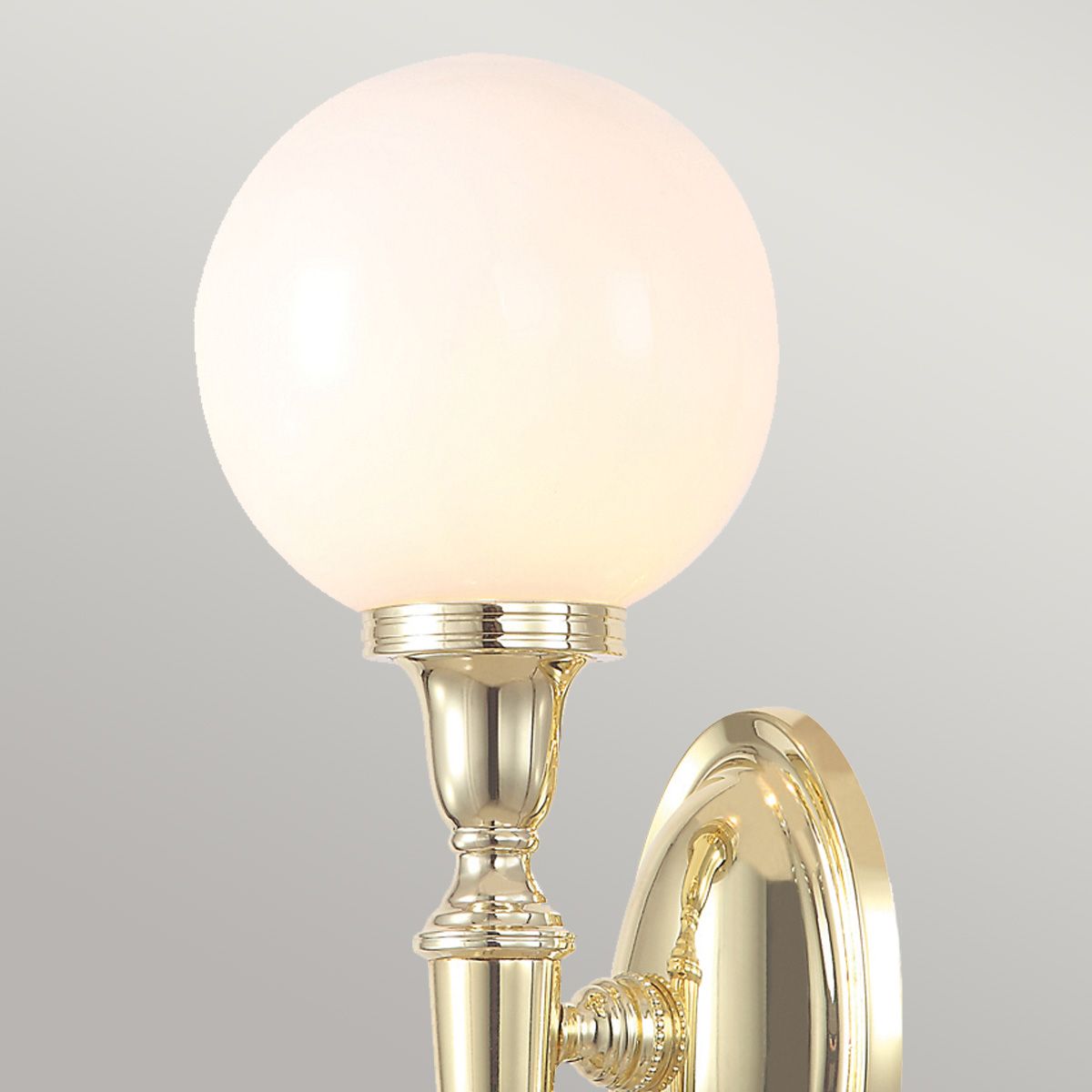 Elstead Dryden Round Single Bathroom Wall Light - Polished Brass