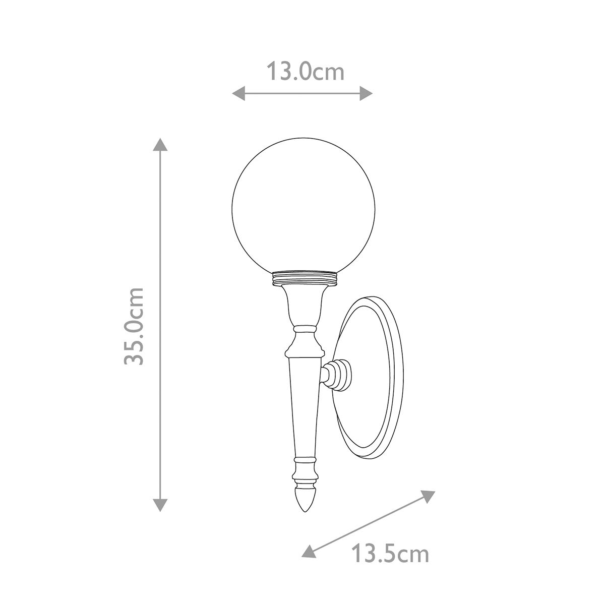Elstead Dryden Round Single Bathroom Wall Light - Polished Brass