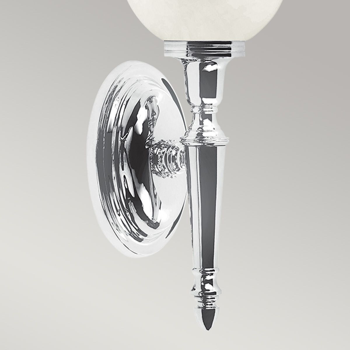 Elstead Dryden Round Single Bathroom Wall Light - Polished Chrome