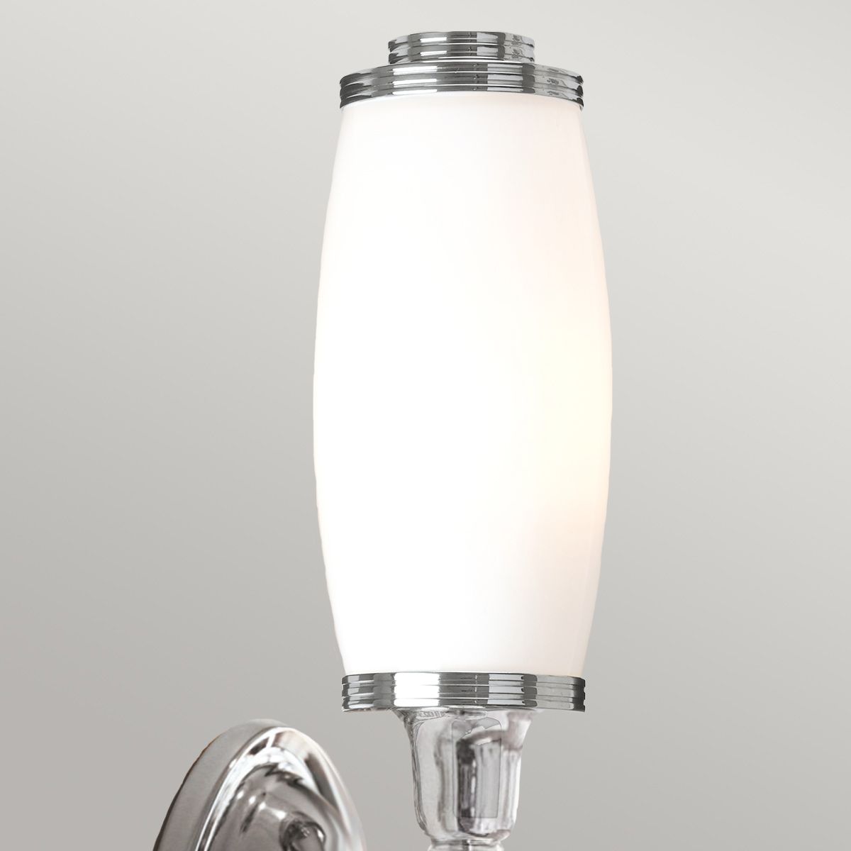 Elstead Dryden Cylindrical Single Bathroom Wall Light - Polished Chrome