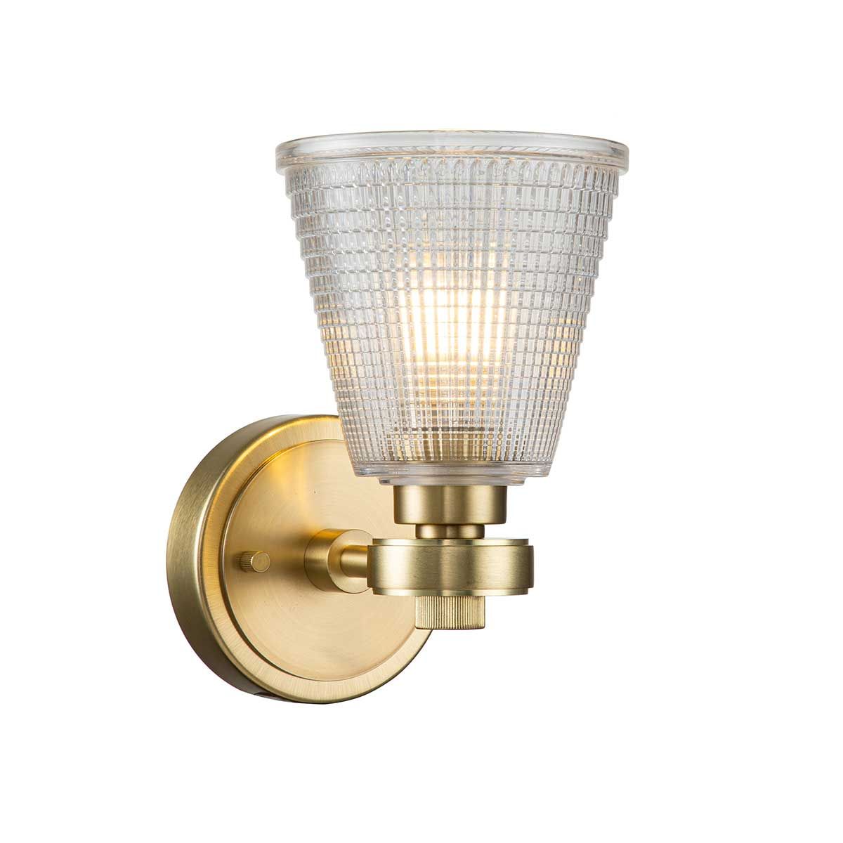 Elstead Gunnislake Single Bathroom Wall Light - Brushed Brass