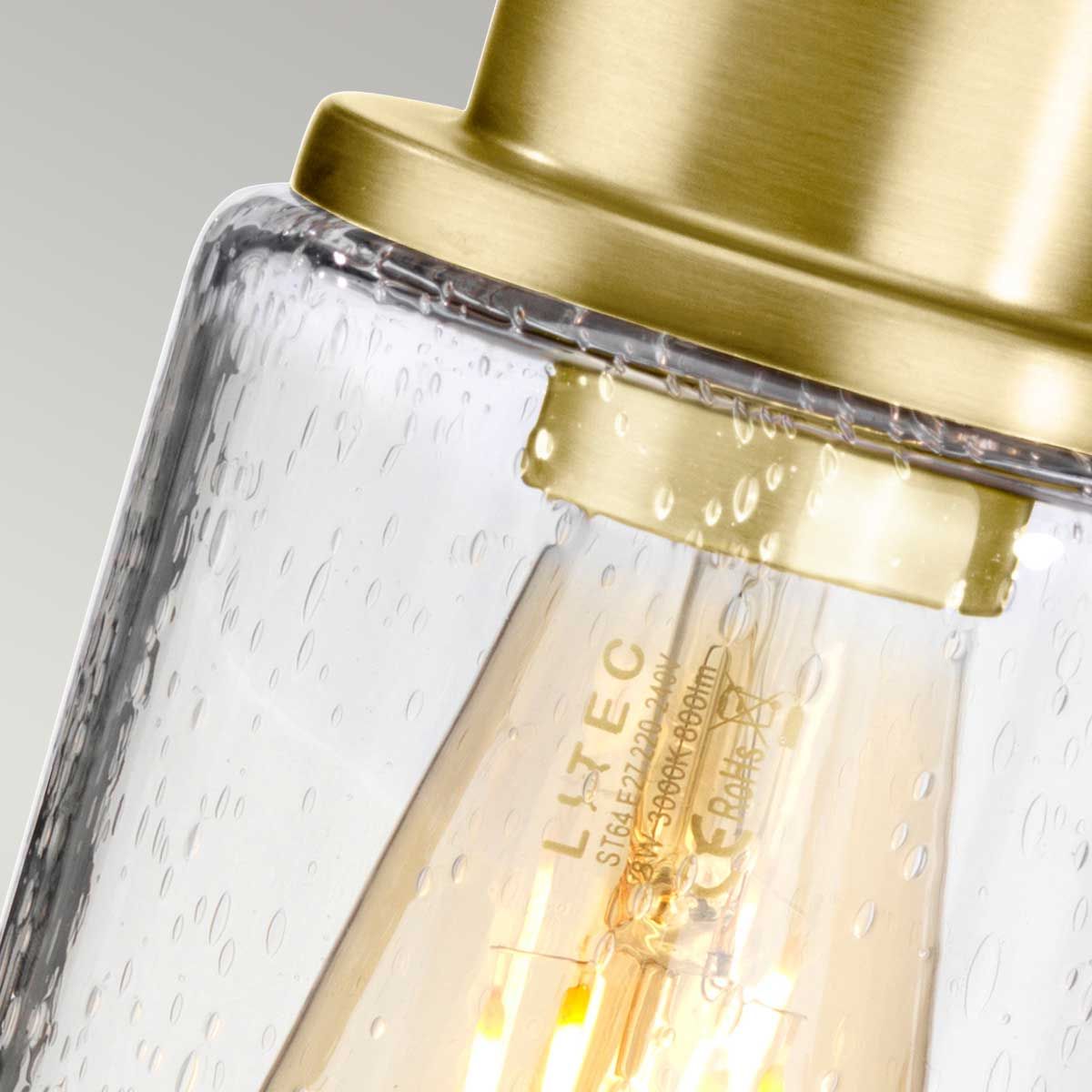 Elstead Morvah Single Bathroom Wall Light - Brushed Brass