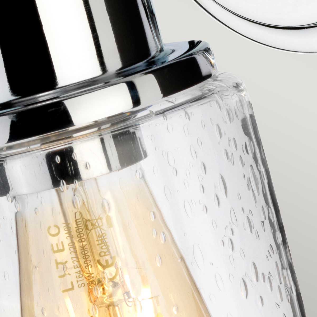 Elstead Morvah Single Bathroom Wall Light - Polished Chrome