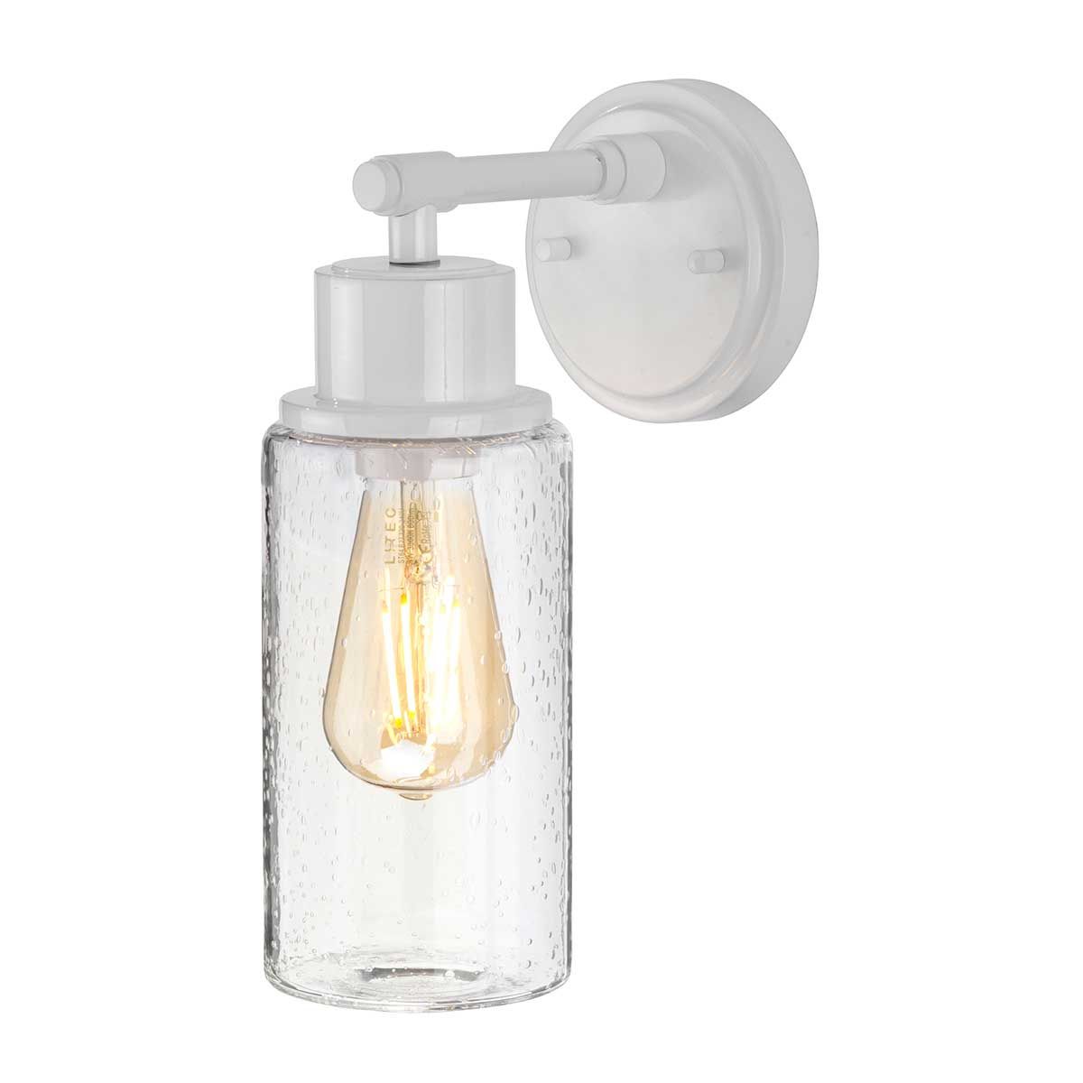 Elstead Morvah Single Bathroom Wall Light - White