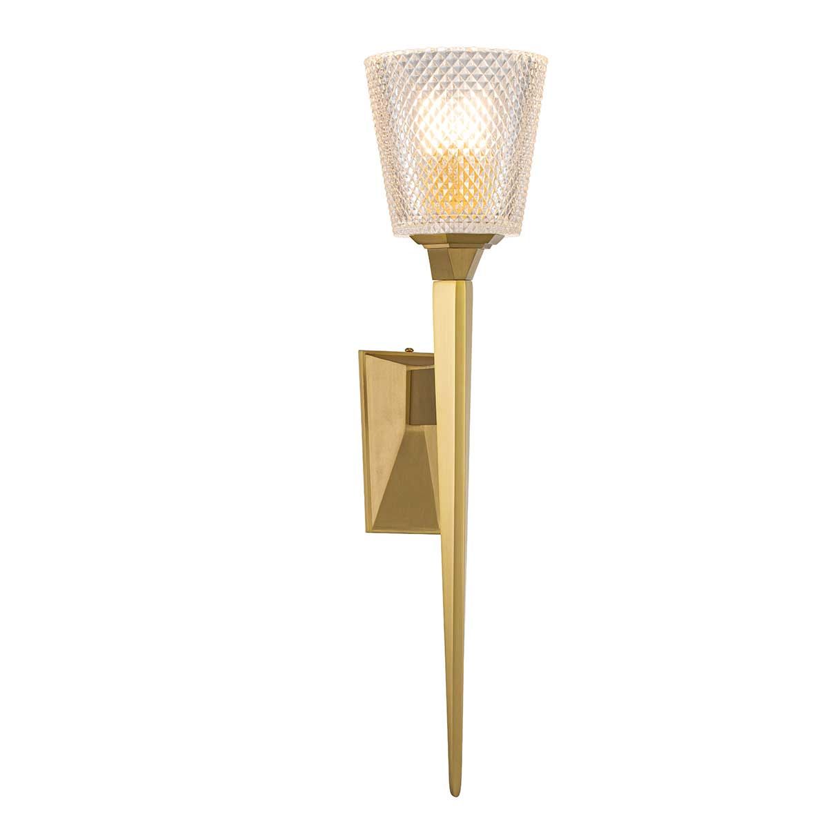 Elstead Verity Single Bathroom Wall Light - Brushed Brass