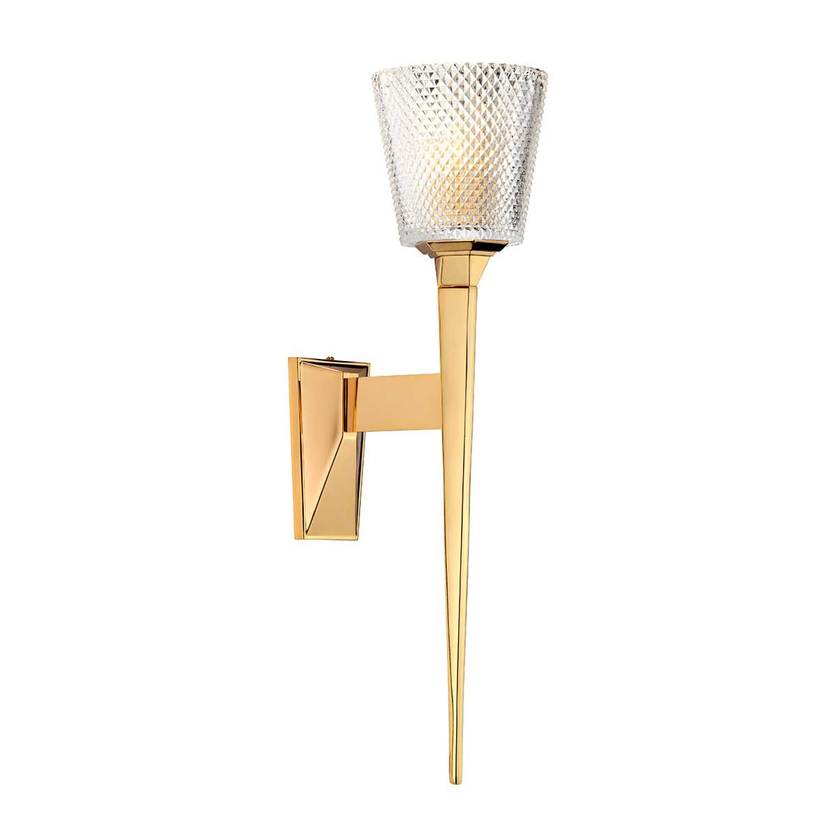 Elstead Verity Single Bathroom Wall Light - Polished Gold